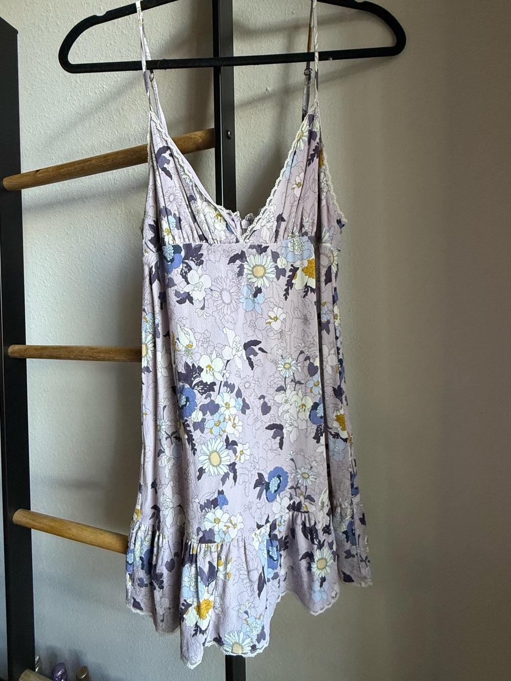 Sunday Best Lavender Floral Lace-Trim Camisole